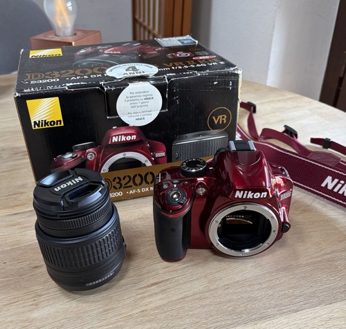 Nikon d3200 digital red body - body, +